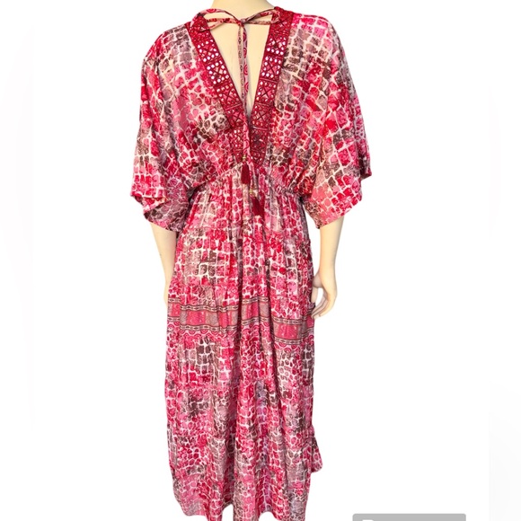 Nation AK Outfitters Women’s Boho Maxi Draw Waist Dress - Picture 3 of 10